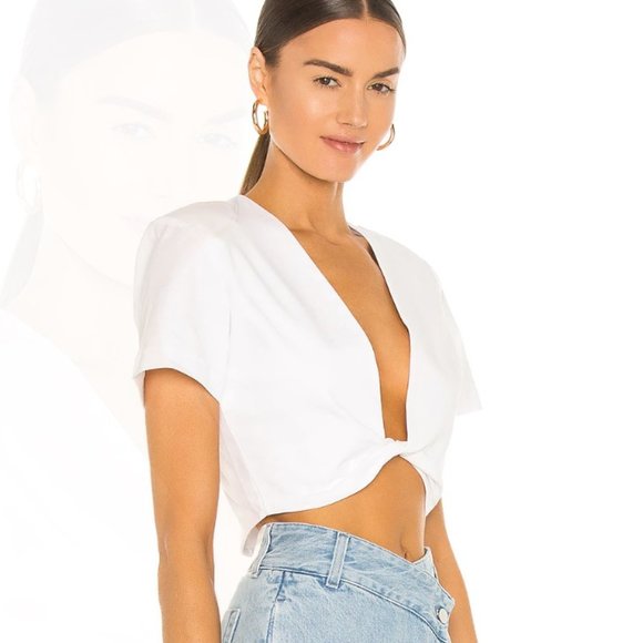 Gauge 81 white crop top twist Keila Top M - Picture 4 of 8